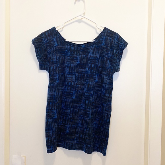 Marc by Marc Jacobs Blue Black Pattern Tee Size S - Picture 1 of 7